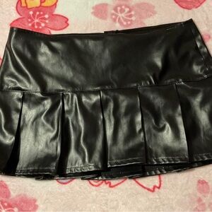 Tripp NYC Black Faux Leather Mini Skirt